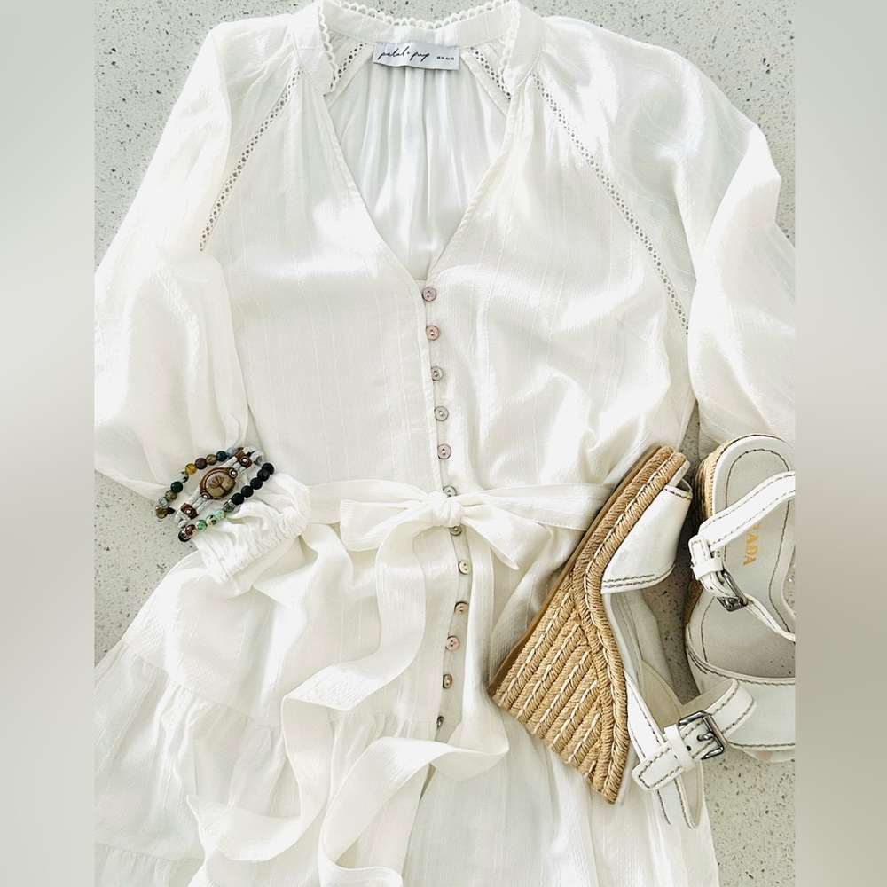 Petal & Pup Cream Long Sleeve Dress